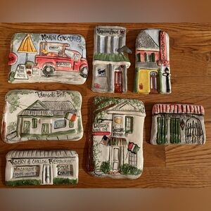 Ceramic Hand-Painted Plaques of various New Orleans landmarks